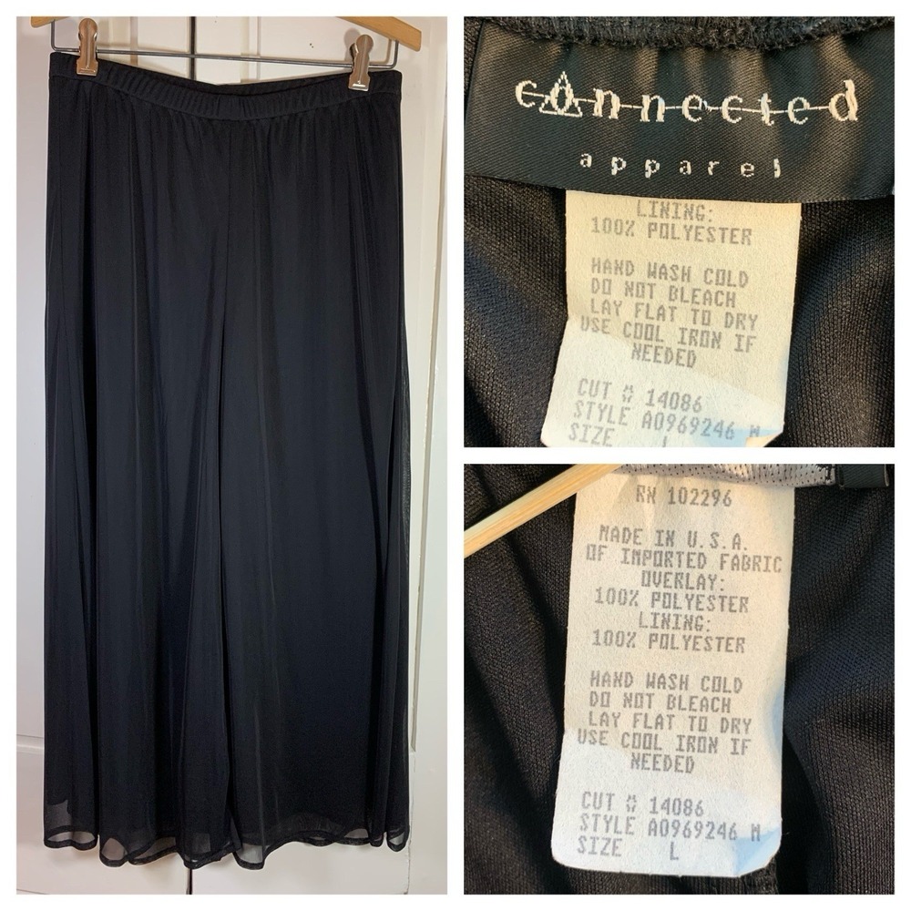 Connected Apparel Palazzo Wide Leg‎ Pants Womens Large Gala Fairycore Whimsigoth